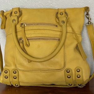 Large soft leather hobo handbag. Lina Pelle